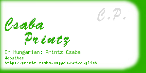 csaba printz business card